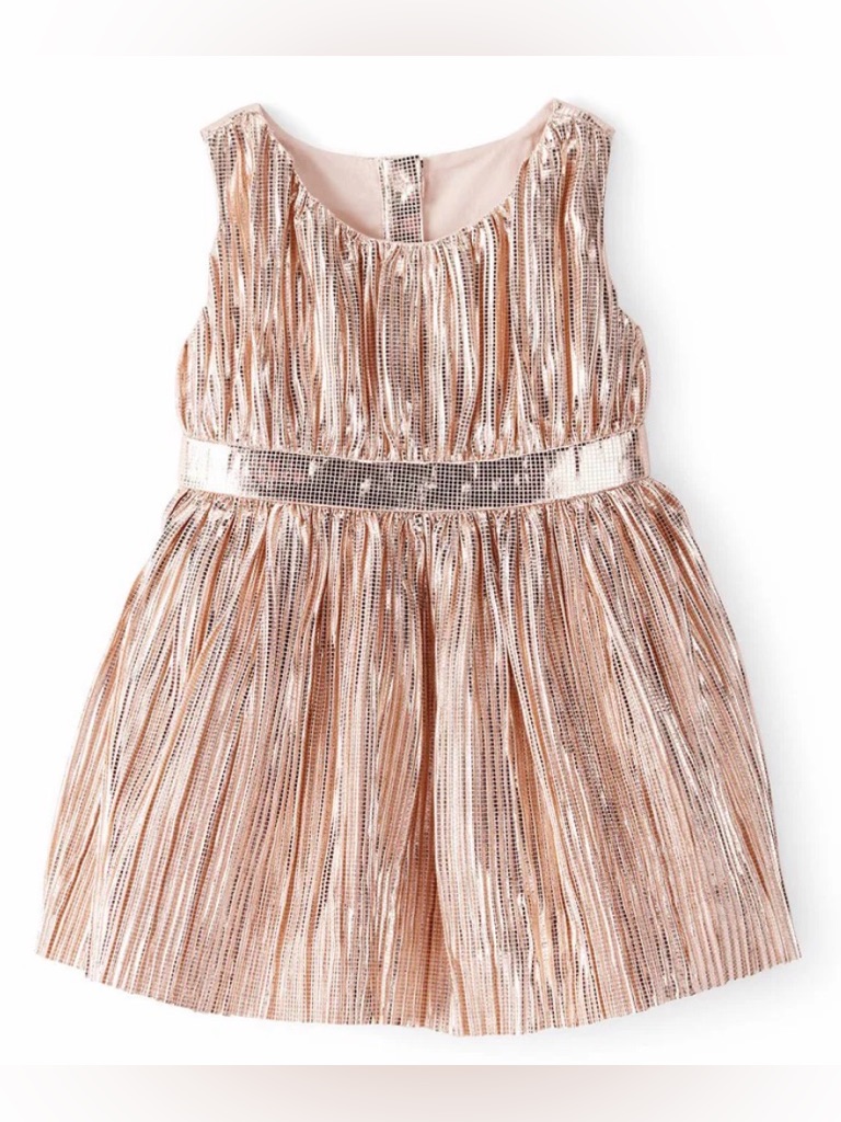 Baby B’gosh Sleeveless Metallic Dress Nwt